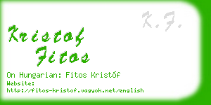 kristof fitos business card